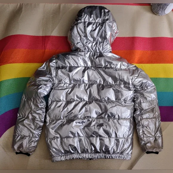Primary 10 Silver Puffer Jacket - Picture 9 of 9